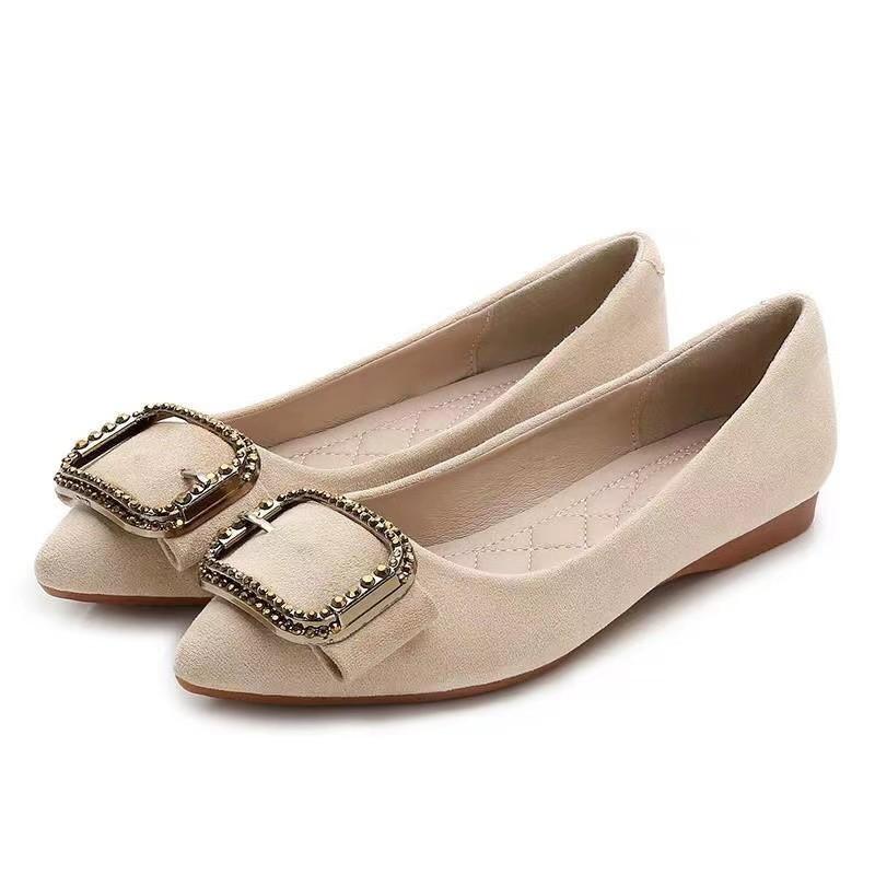 Shoes women's 2025 new trendy, versatile pointed flat-soled single shoes black work versatile comfortable niche women's shoes