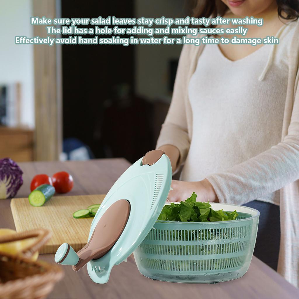 Salad   Plastic Time Saving Fast Mixing Washable Rotatable Veggie Washer for Kitchen