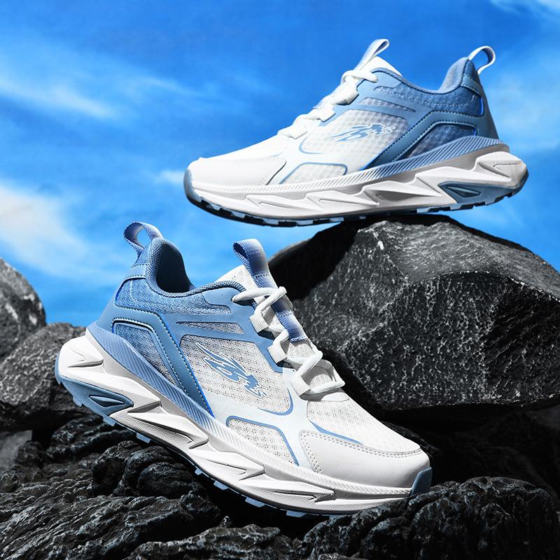 New spring and summer large size breathable mesh sneakers men's running shoes fashion casual versatile trendy shoes