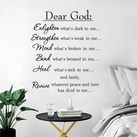 

Wall Sticker Long-lasting Removable PVC Creative Letters Design Wall Decal for Living