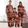 Christmas Printed Round Neck Parent-Child Long Sleeve Long Pants Home Clothes Set