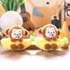 1 Piece Adorable Banana Monkey Keychain Charm Cute Monkey Plush Ornament Soft Bag Pendant For Boys Gifts