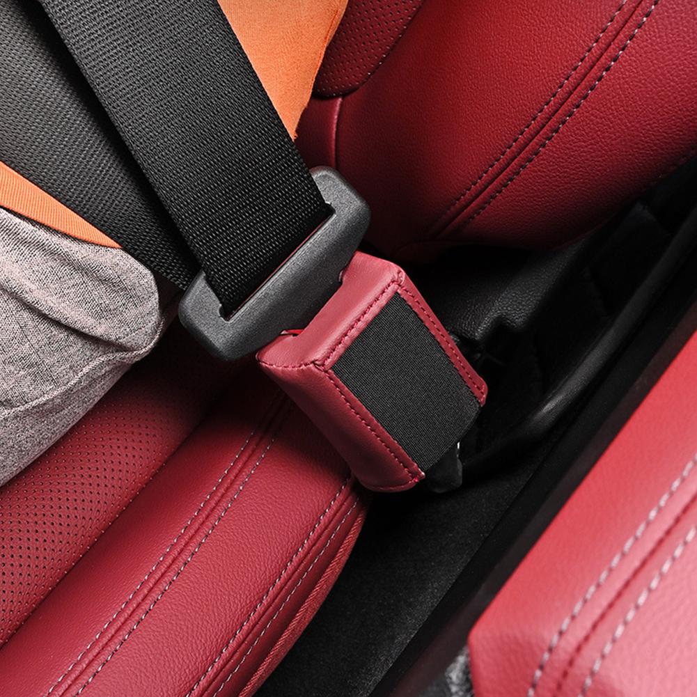 One Car Seat Belt Socket Protective Cover Decorative Leather Cover Protective Protective Leather Decorative Cover I5O3