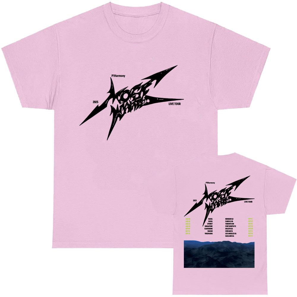 

P1Harmony Live Tour 2025 Футболки Бавовняна Вільна Чоловіча Футболка Повсякденна Мода Унісекс Вуличний Одяг Хіп-Хоп Корейський Стиль Чоловіча Футболка Футболка S