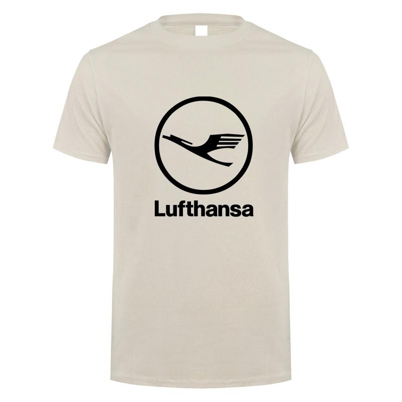 

Airline Lufthansa T Shirts Men Cool Short Sleeve Lufthansa T-shirts Tshirt Cotton Casual Tee Tops Man Clothes LH-479 M