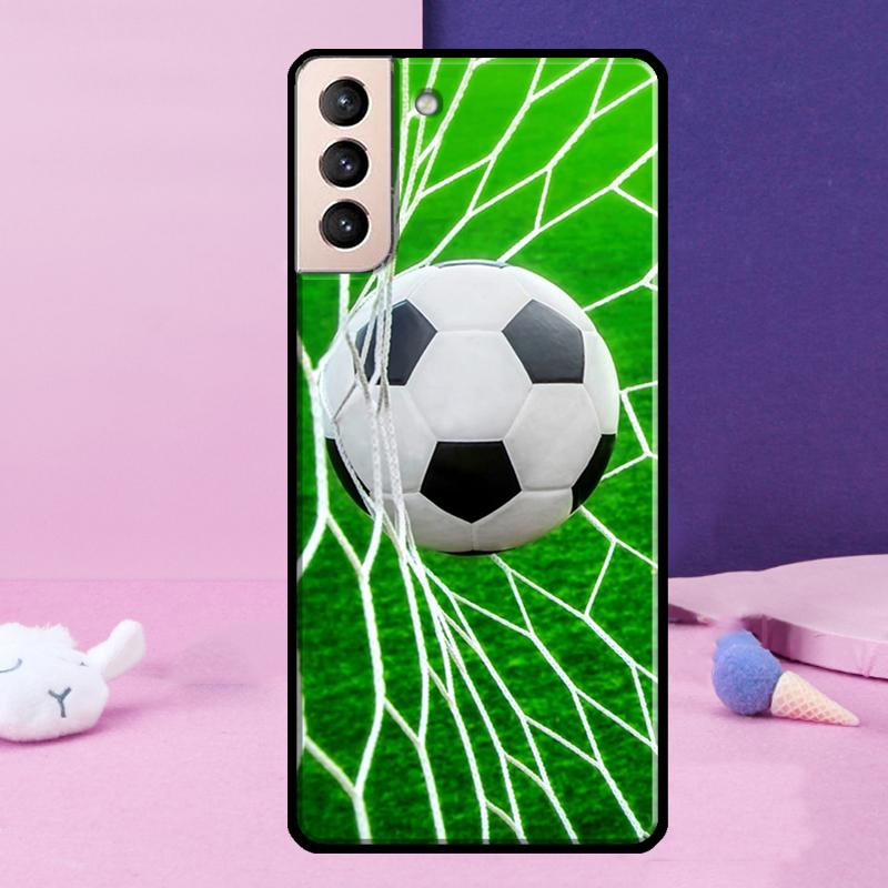 Football Soccer Ball Phone Case For Samsung Galaxy S24 Ultra S25 Ultra S9 S10 S20 S21 S22 Plus S23 S24 FE Cover