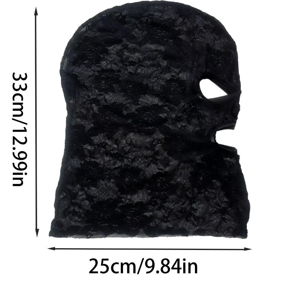 Full Face Lace Mask See Through Cosplay Eye Mask Festival Head Cover  Party
