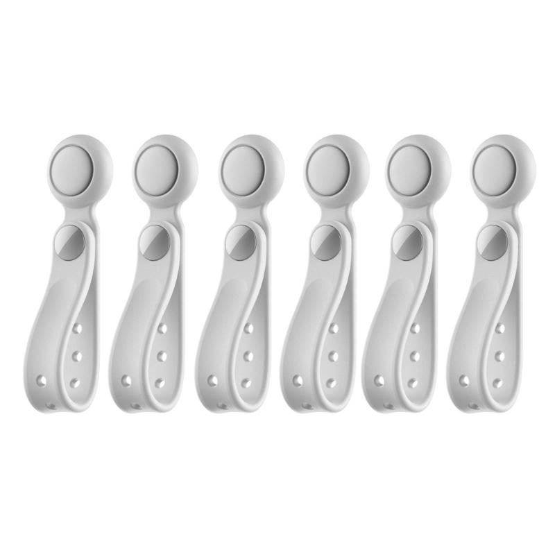 

Pack of 6pcs Elastic Silicone Magnetic Cord Straps Reusable Wire Management Cable Ties for Desk Organization 1 белый