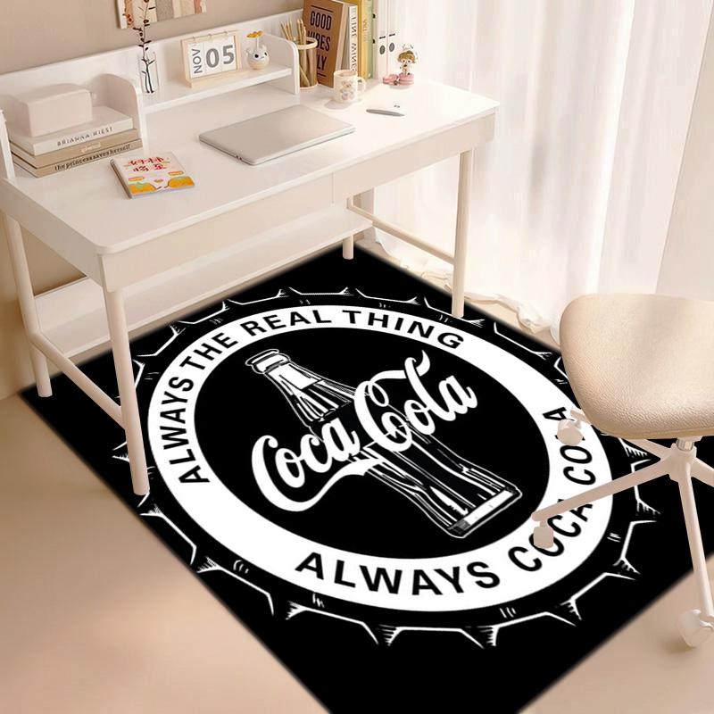 Christmas Gift Halloween Themed Cola Beverage Coca Cola Carpet Is Suitable for Living Room and Bedroom Doormats Office Balcony Decorative Carpet V27
