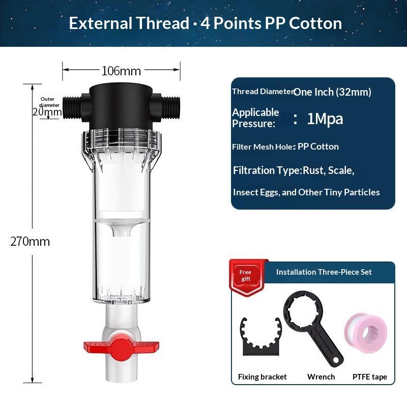 4 Female Thread Aquarium Feces Separator Professional Grade Filtration Separator for Aquarium Hobbyists Daily Use