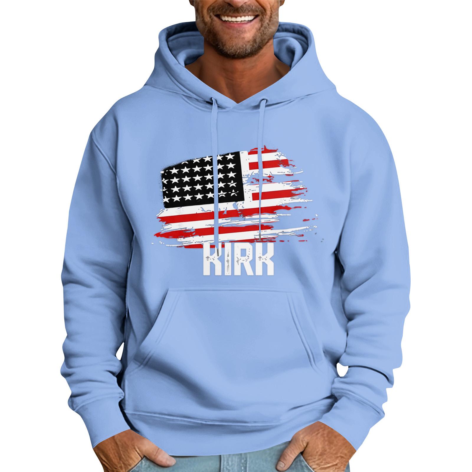 

Повседневное мужское худи свободного кроя с принтом букв M синий