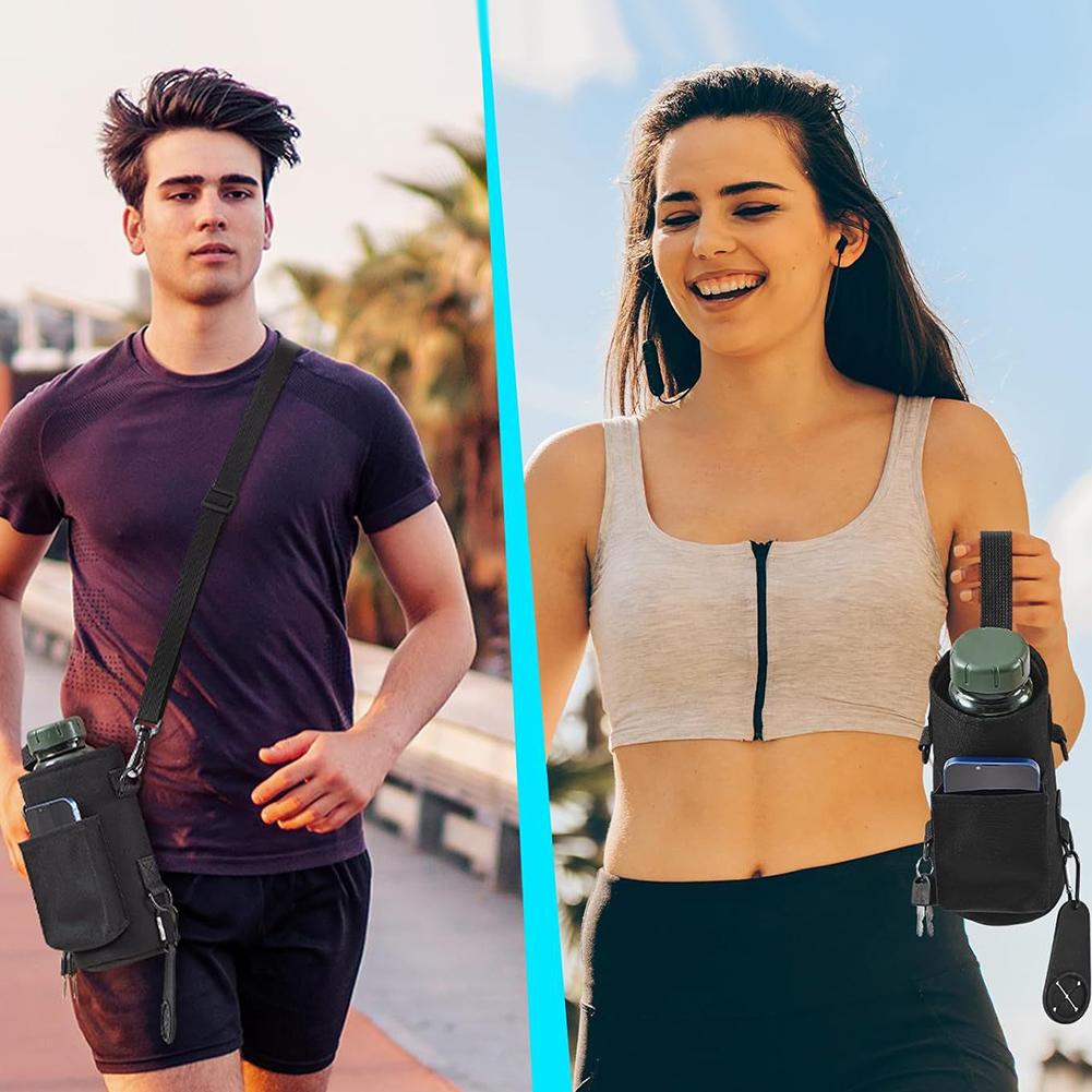 Magnetic Bottle Bag with Shoulder Strap Water Bottle Holder Crossbody Bag for Men Women Workout Fitness Travel Outdoor