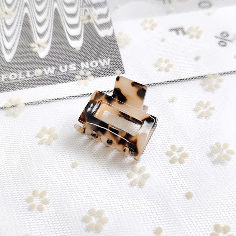 

Винтажные ацетатные мини-когти для женщин и девочек, аксессуары для волос, леопардовая решетка, квадратный краб, заколка для волос, модная шпилька, головной убор