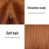 European & American Brown Bob Wig with Bangs - Short Straight Synthetic Hair