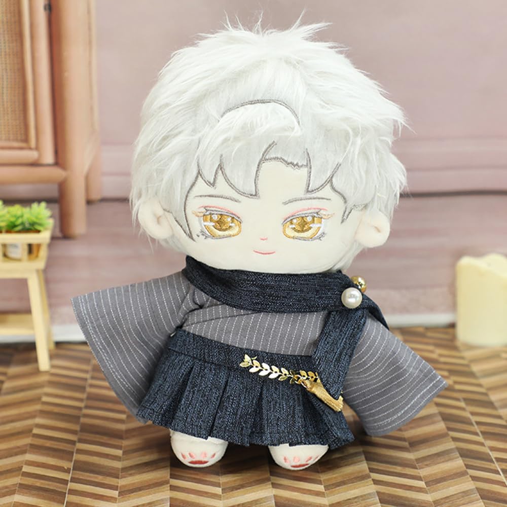 niannyyhouse Scarf, Kimono, Skirt, and Yukata Set for 20cm Plush Doll Clothes, Cotton Doll, Dress-Up Accessories (A-2)