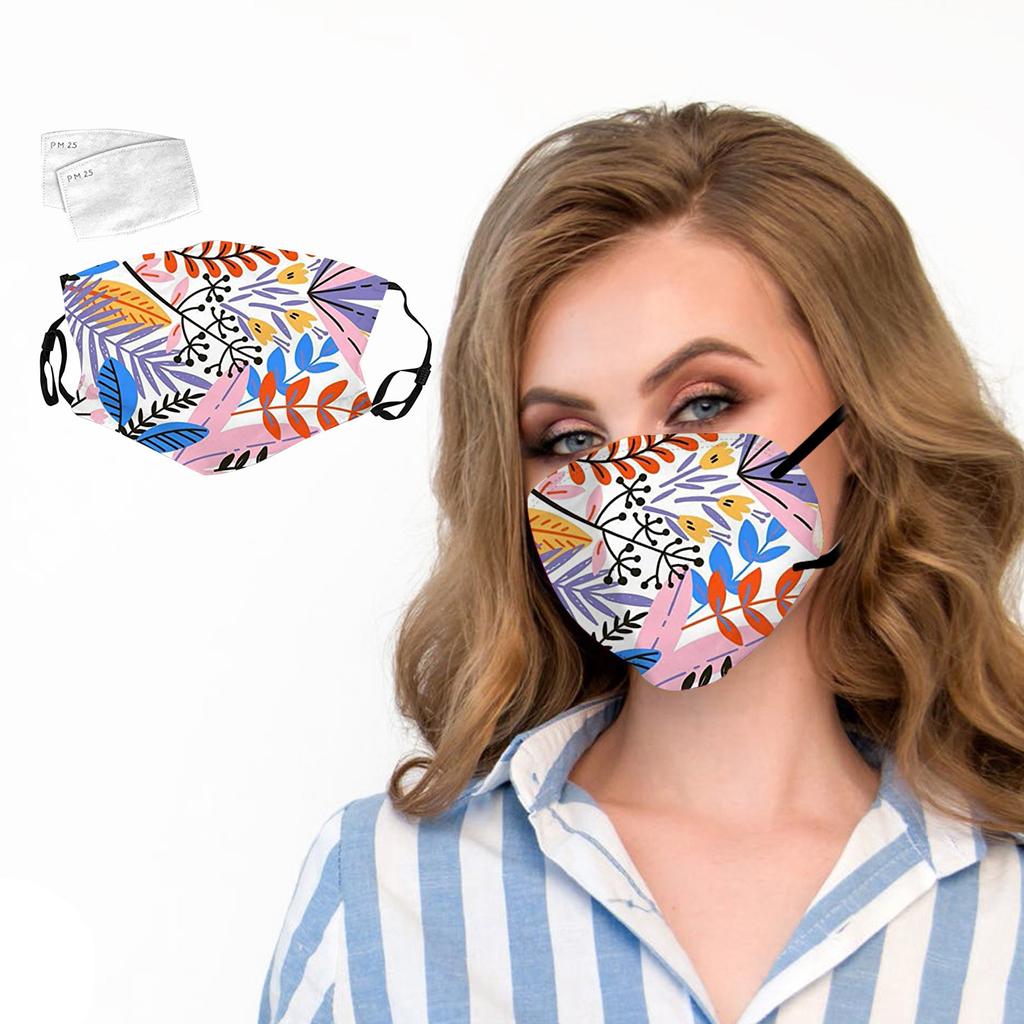 Cheap Cotton Face Mask With 2 Filters For Adult, Unisex Washable And