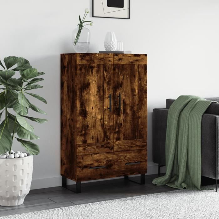 VidaXL Highboard Smoked Oak 69.5x31x115 Cm Engineered Wood 830353