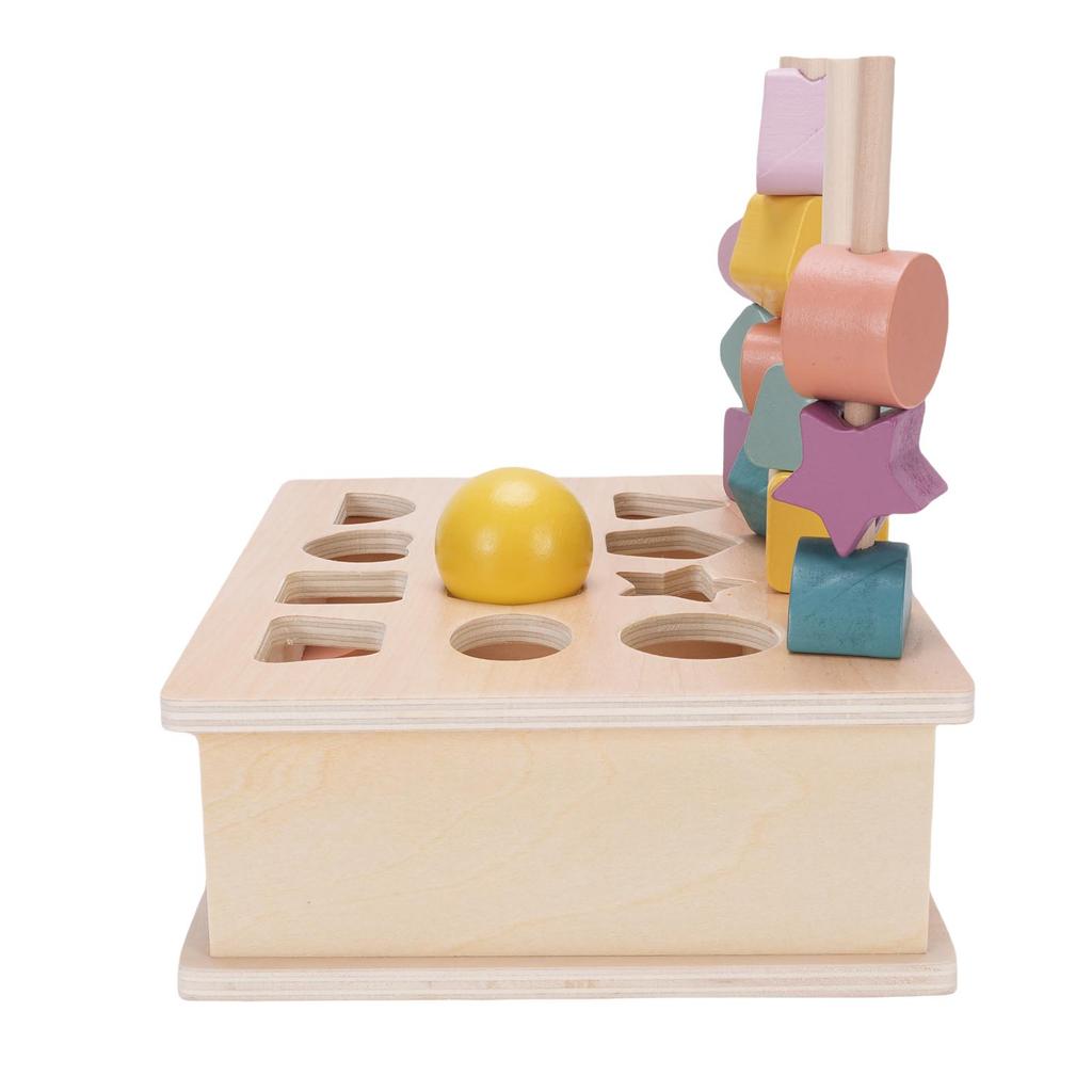 Drewniane Zabawki do Sortowania Kolorów i Układania w Stos Wczesna Nauka Koraliki do Nawlekania Zestaw do Sekwencjonowania dla Maluchów