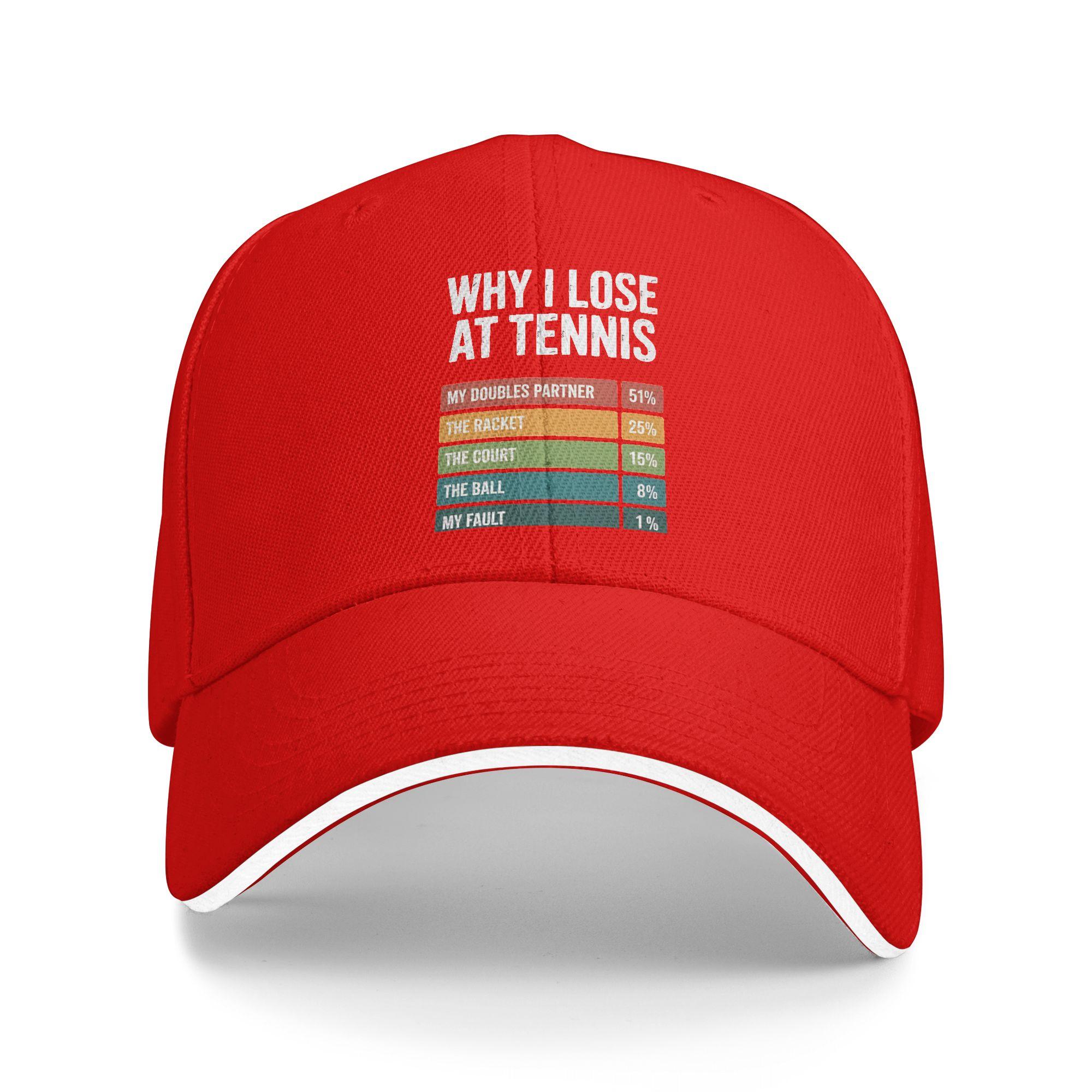 Why I Lose At Padel Tennis Funny Excuses  Casual Baseball Cap Summer  Hat Adjustable Outdoor Sports Hip Hop Hats Baseball Caps One Size