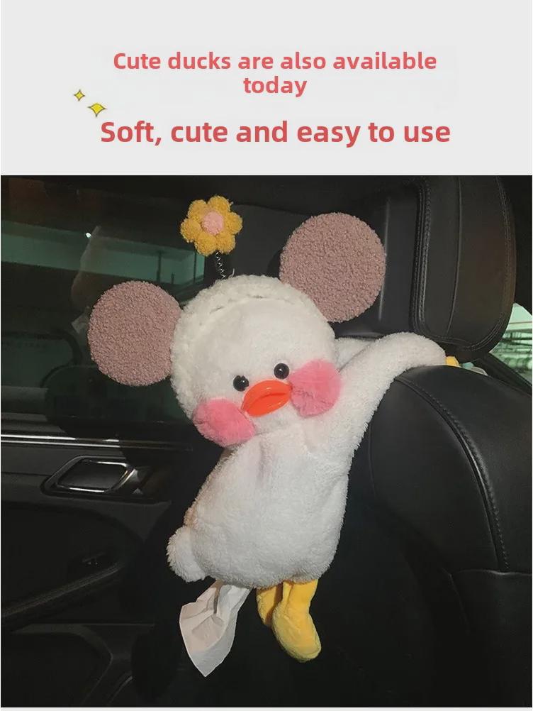 Boîte à mouchoirs Canard Célébrité Internet pour Voiture: Sac Suspendu Cartoon Mignon pour Intérieurs de Voiture