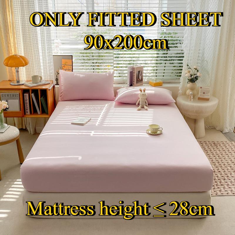 Fitted Sheet Pure Cotton Non-fading Non-balling Single-piece Bed Sheet Non-slip Multi-specification Bedding Bedspread Protector
