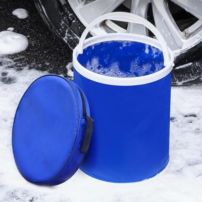 11L Auto Faltbarer Eimer mit Griff Wasserdichte Leinwand Tragbar Große Kapazität Multifunktional Waschwasseraufbewahrung Outdoor Angeln Faltbar KTY