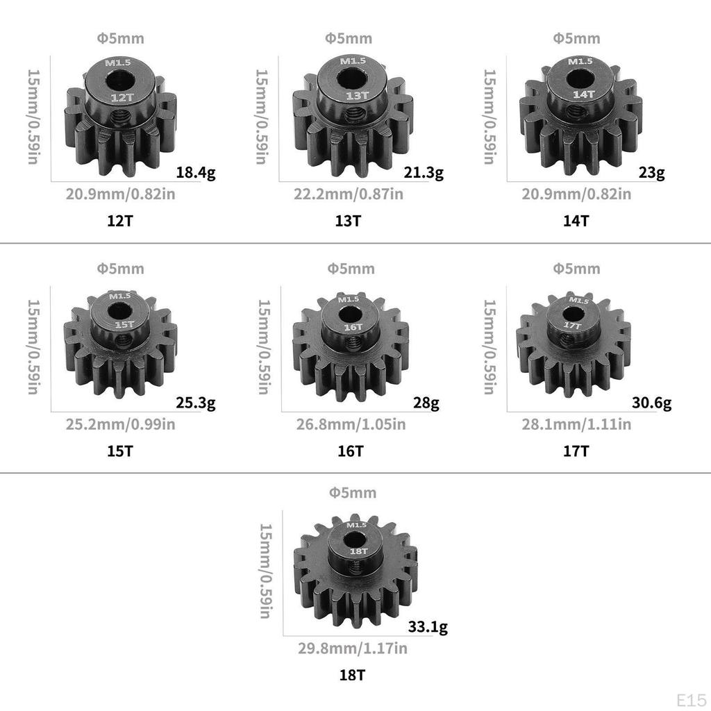 RC Car Pinion Gear 1.5 Modulus Easy to Install Upgrade Part Professional Fittings Repair Parts