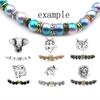 36pcs Antique Silver Bronze Gold Mixed Lion Head Loose Spacer Bead,Craft Supplies Charms Pendants for Jewelry Findings Making Accessory