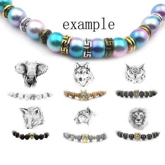 36pcs Antique Silver Bronze Gold Mixed Lion Head Loose Spacer Bead,Craft Supplies Charms Pendants for Jewelry Findings Making Accessory