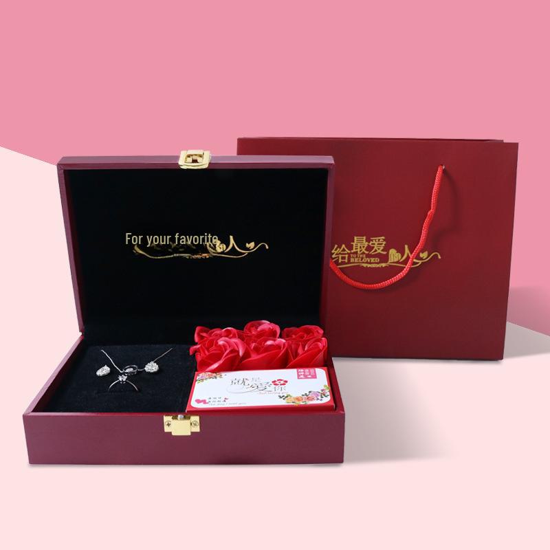 Yadu Jewelry Gift Set: Includes Earplugs, Silver Cloth, Greeting Card, and Engraving Collection