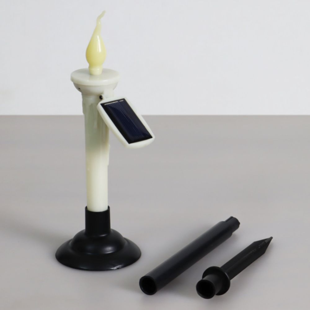 Waterproof Solar Candle Light Flameless LED Candles Solar Garden Light With Candlesticks Holders Dual-purpose