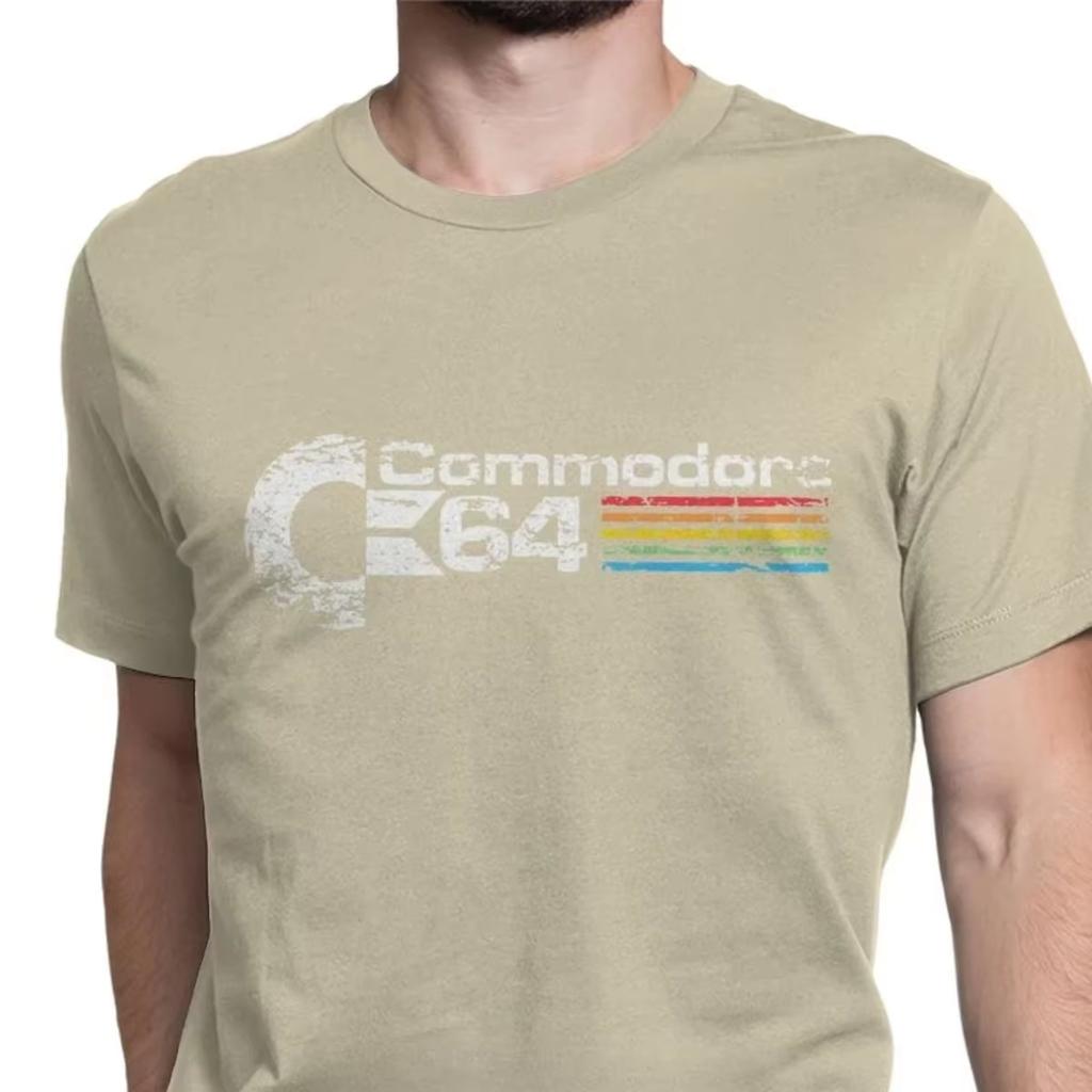 Retro Commodore 64 Tops T Shirt New Pure Cotton Tees Camisas C64 Amiga Computer Geek Nerd Oversized Unisex Harajuku High Quality