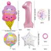 Candy Series Ice Cream Children'S Birthday Party Photo Arrangement Digital Aluminum Film Balloon Set