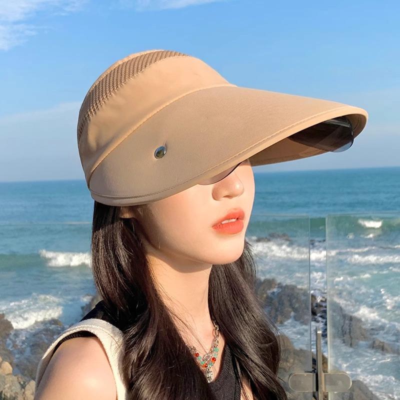 Summer women's big-brimmed sunscreen hat, outdoor cycling cover, sun hat, eyepieces, fashion sun hat, casual beach hat.