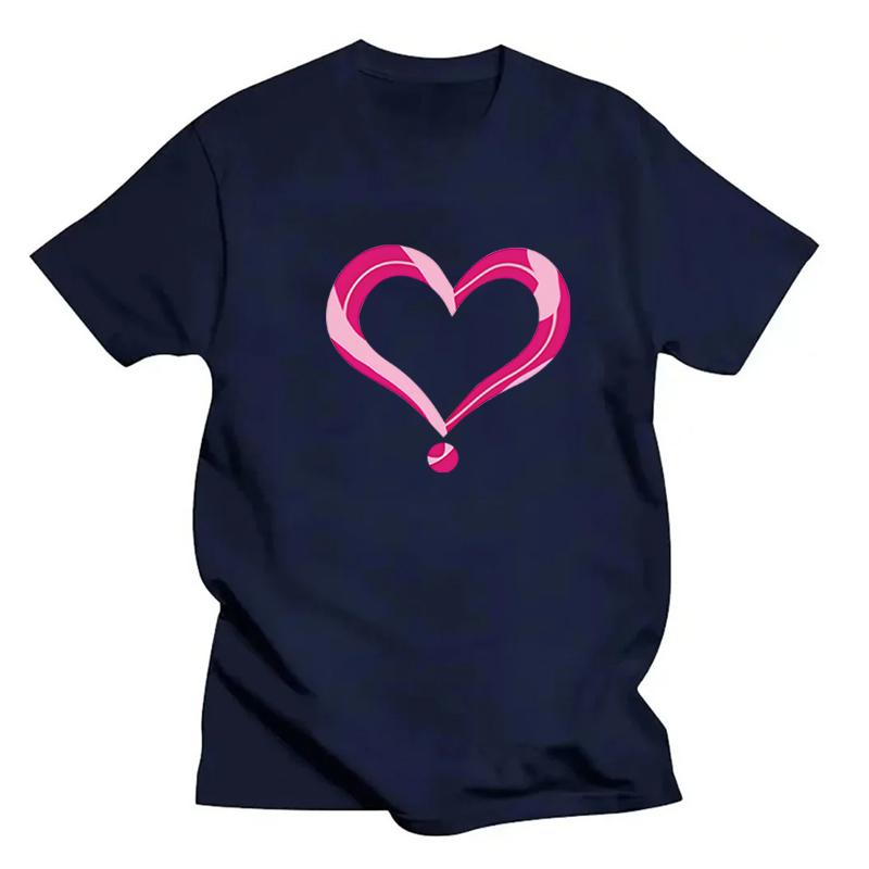 

Модная футболка с сердечком и надписью «Love Heart», забавная футболка с короткими рукавами, классный подарок «Loves», летняя спортивная футболка, свободный летний топ для бега, повседневные футболки, топы 4XL темно-синий