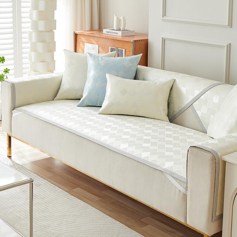 Ice Silk Sofa Cushion Summer Non -Slip Seat Cushion Simple Modern Fresh Cushion Summer Leather Sofa Cover Cover Cloth