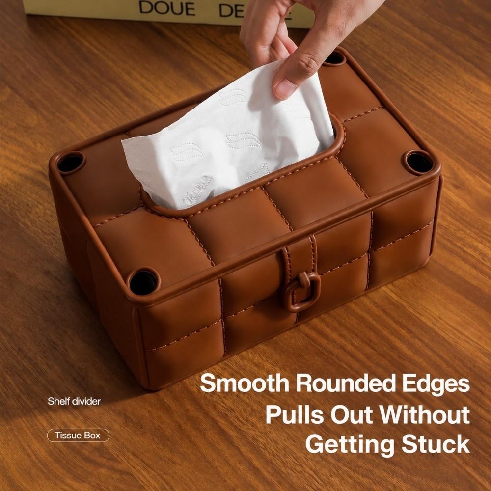 Large Capacity Tissue Box Holder Dust-proof Facial Tissue Box Durable Paper Holder fo Homestay
