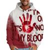 Vintage 3D It'S Not My Blood Bloody Letter Patterns Printed Sweatshirts Hoodies For Men Clothes Y2k Top Pullovers Spring And Autumn Boy Tees Clothing