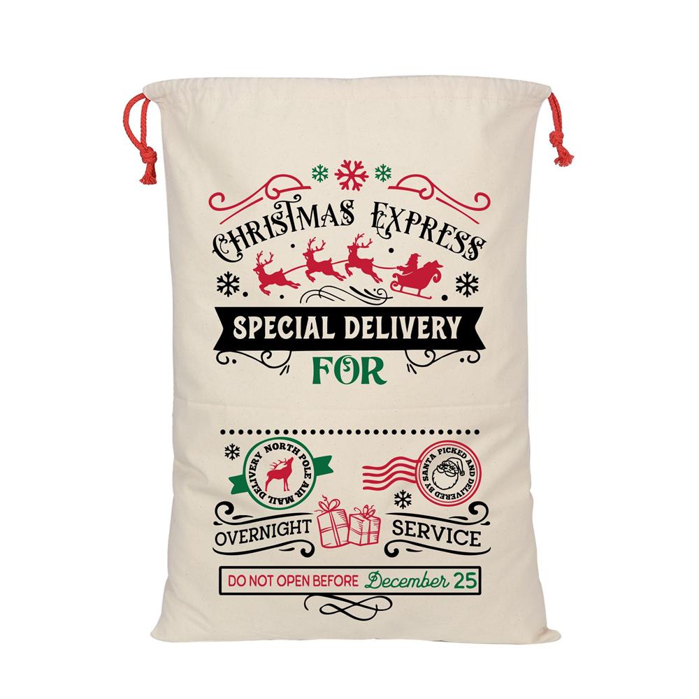

Personalized Name 50x70cm Christmas Gift Bags Santa Sack Christmas Ornaments New Year Christmas Gifts for Kids Boys Girls Teens
