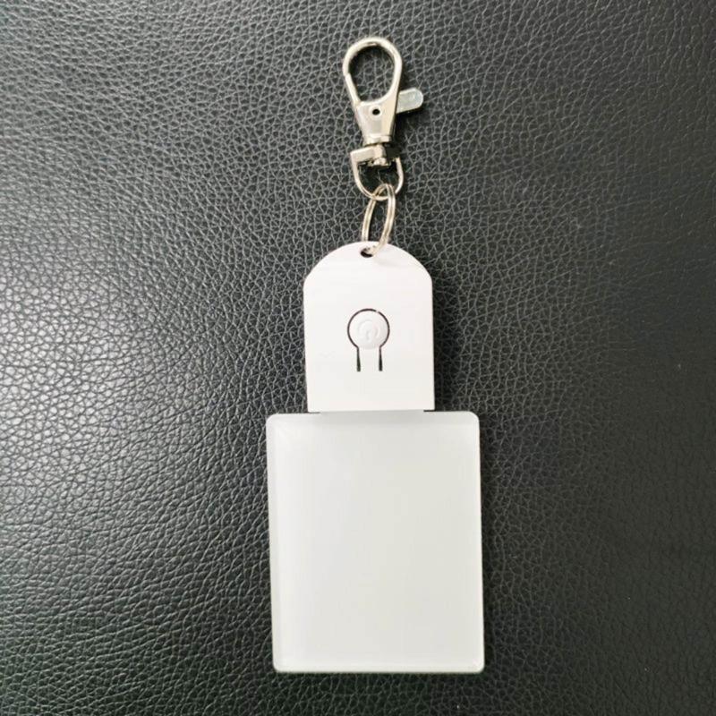 Sublimation Blank LED Acrylic Keychains Hot Transfer Printing Keychain Personalized Pendant Hanging Decoration Durable