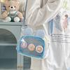 Japanese Girl Ins Transparent Pain Bag Casual Shoulder Messenger Bag Female Versatile Casual Mobile Phone Small Bag Backpack