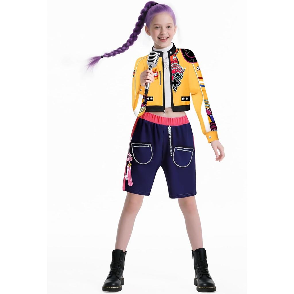 Animefilm KPOP Demonjägare Zoey Rumi Mira Cosplay Kostym Halloween Karneval Party Rollspel Uniform Rekvisita