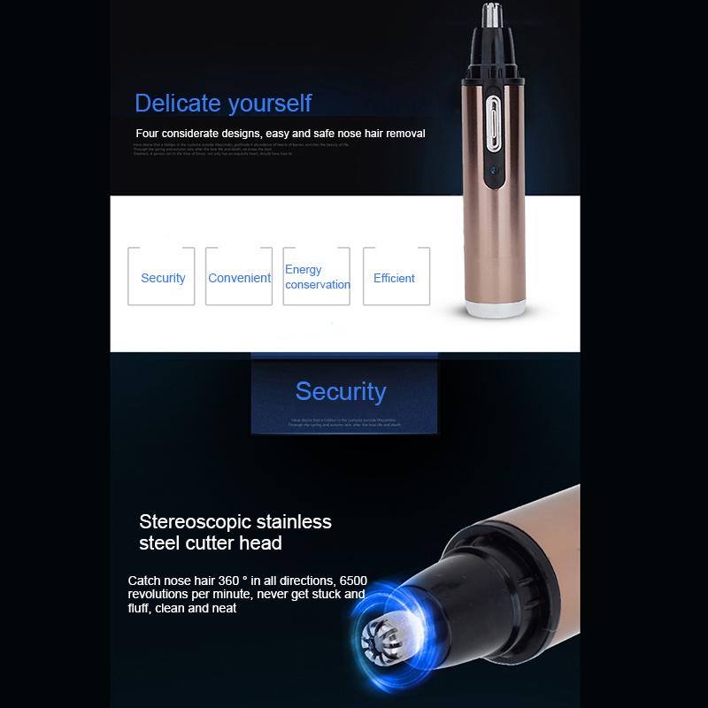 Хорошее качество Электрический триммер для волос в носу Бритва для волос в носу Триммер — фото 6