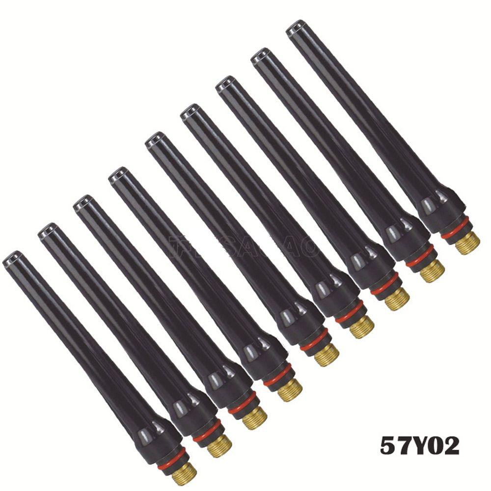 5pcs Tool Parts Arc TIG Soldering Supplies 57Y02 WP17/18/26 Long Back Cap Welding Torch
