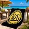 Πετσέτα Παραλίας BSC Football Κίτρινη και Μαύρη Ενότητα, Γρήγορο Στέγνωμα, Εύκολη Φροντίδα, Κατάλληλη τόσο για Γυμναστική όσο και για Διακοπές στην Παραλία, Απαραίτητο για Σπορ