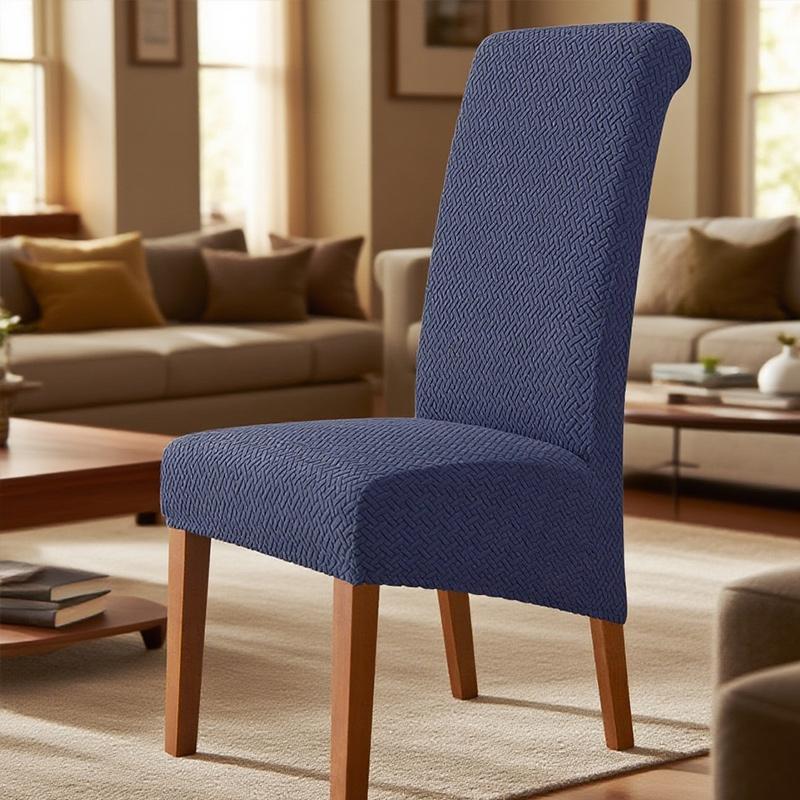 Xl Jacquard Chair Covers For Dining Room Elastic Stretch Chair Slipcover