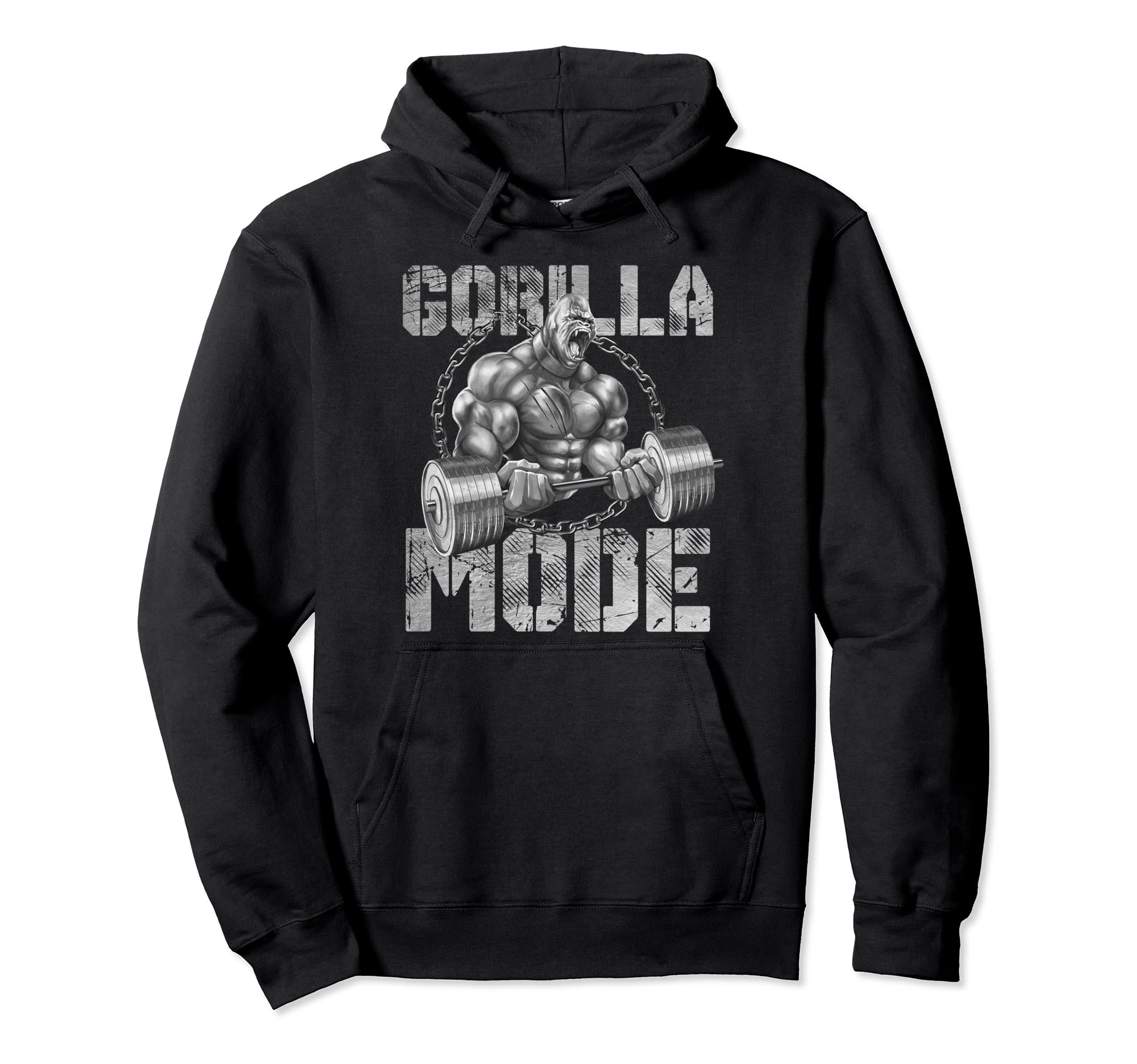 Худи Gorilla Fashion для спортзала, фитнеса, тренировок с гантелями,  Зверь