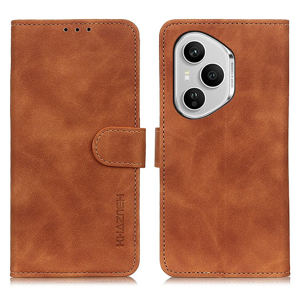 KHAZNEH For Honor 400 Pro 5G (Global) Case PU Leather Retro Texture Phone Cover