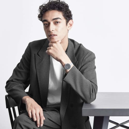 KLON Pair Watches, Silver, Perfect Gift for Couples, Pwatch-waka38-sm-mr