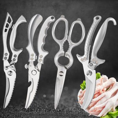 Stainless Steel  Kitchen Scissors Multi-function Chicken Bone Seafood Cooking Scissors Duck Fish Cutter Shears